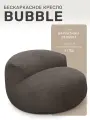 Кресло мешок Laavi Home, бескаркасное кресло Bubble, пуфик, вельвет, шоколадный графит