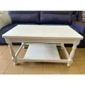 Журнальный столик VERSAL Фараон, цвет-кипельно белый с полкой, 106 x 60 х 58см.