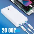 Повербанк 20000 mAh, зарядка 2х устройств, powerbank, внешний аккумулятор, пауэр банк, белый