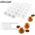 Форма силиконовая для муссовых пирожных и десертов трюфель Silikomart / Форма для кондитерских объемных изделий / для выпечки и запекания в духовке / Формочка кулинарная TRUFF40 для кондитера Силикомарт / Молд силиконовый для выпечки