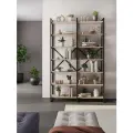 Стеллаж в стиле лофт BRUNO DOUBLE 7 полок (210х134х34см) Дуб Сонома