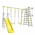 Дачный комплекс Богатырь Плюс 2 + гнездо качели Romana 103.12.06 (серый/жёлтый)