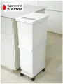 Мусорное ведро двухсекционное 36 л (20.5 и 15.5 л) на колесиках 33.5х23.5х85.5 см Tonbo