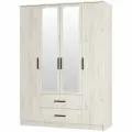 Шкаф 4-х створчатый Фиеста, Дуб крафт белый
