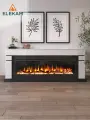 Камин электрический ELEKAM Lindos 60 напольный с очагом и порталом, с пультом, обогревом и имитацией огня (Электрокамин)