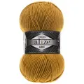 Пряжа Alize Superlana Midi | Пряжа Alize Superlana Midi - 02 шафран | 5шт упаковка | Акрил: 75%, Шерсть: 25%