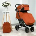 Прогулочная коляска BREND BABALLO ORIGINAL 2025, цвет амбровый, серебряная рама