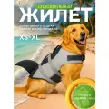 Спасательный жилет для собак Акула S, плавательный серый, с ручкой