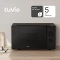Микроволновая печь 20 л с регулировкой мощности и таймером Tuvio MW01BB, черная