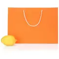 12 бумажных подарочных пакетов 40*30*12. Оранжевые, горизонтальные
