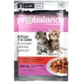 Корм влажный ProBalance Kitten 1st Diet, для котят с телятиной, кусочки в желе, пауч 85г х 28шт