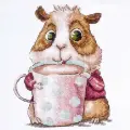 Набор для вышивания Сделай своими руками, К-66, Кофеманы. Морской свин 12х16,5 см