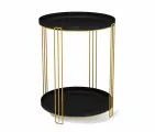 Столик журнальный Sheffilton SHT-CT31 золото/черный муар Размеры: Высота 460мм Глубина 360мм Ширина 360мм