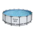 Бассейн каркасный круглый 16015 л, фильтр-насос, лестница, тент, Bestway, Steel Pro Max