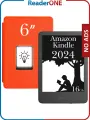 Электронная книга Amazon Kindle 11, 6 дюймов, 2024, 16 Гб, без рекламы, черная, с обложкой ReaderONE Orange