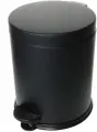 Ведро для мусора Fixsen Hotel FX-34024B с крышкой 5 л металл черное с педалью