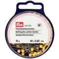 Prym 028485 с пластиковыми головками 0,65 x 45 мм, желтый/серебристый