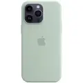 Силиконовый чехол MagSafe для iPhone 14 Pro Max с цветной анимацией / Silicone Case Succulent / Зеленый