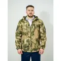 Куртка ветровка тактическая мембранная Софтшелл, мох, размера XL, полигон