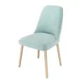 Стул мягкий SEDUM, тон натуральное дерево голубой