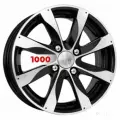 Диск 6*15 4*100 ET39 56,6 КиК Джемини-оригинал (КС617) Алмаз черный