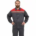 Костюм URSUS УДАРНИК куртка/брюки, темно-серый/красный КОС317-303/64-66, 170-176