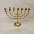 Подсвечник менора Семисвечник, латунь, глянец, 7 свечей, 19.5x23.5x19.5см