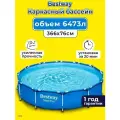 Бассейн каркасный бествей большой круглый детский и взрослый
