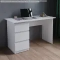 Стол письменный уютная логика 1300*784*600, ЛДСП, белый с тремя ящиками