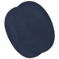 5218 Заплатка из замши овал средний 9*13,5см с перфорацией, 2шт в уп, 100% кожа (22 темно-синий)