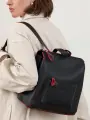 Рюкзак женский ANTAN 1014, искусственная кожа, inside red, черный