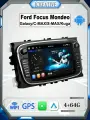 Магнитола Icreative, 2 DIN, Android, для Ford Focus/Mondeo/C-Max/S-Max/Galaxy/Kuga, 4+64G, WIFI
