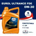 Моторное масло Eurol Ultrance FDE 0W-30 5л, синтетика,
