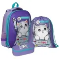 Ранец Artspace School Friend Kitten 39*30*18см, 2 отделения, 2 кармана, анатомическая спинка, пенал, мешок для обуви