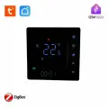 Умный терморегулятор для водяного тёплого пола и бойлера, сенсорный Zigbee термостат на 5А с ЖК экраном, черный