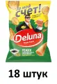 Deluna Снэки кукурузные Рожки, вкус соевый соус и васаби, 85 г, 18 упаковок в коробке