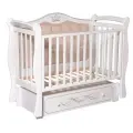 Кроватка Антел JULIA-111, с маятниковым механизмом, белая