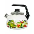 Чайник со свистком СтальЭмаль Авокадо, эмалированный, 2 л