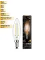 (2 шт.) Светодиодная лампочка Gauss Filament Свеча E14 5W(420lm) 2700K 2K 97x35 филамент (нитевидная), прозр. 103801105 Теплый белый. Цоколь E14