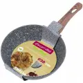 Сковорода 20 см. из алюминия Kamille KM 4160 с гранитным покрытием (20 см. / серый)