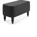 Банкетка пуф MONOFIX буно в прихожую, спальню, экокожа черный