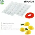 Форма силиконовая для муссовых пирожных и десертов лимон мини Silikomart / Кулинарная формочка для выпечки и запекания в духовке / Товары для кондитера / Молд силиконовый для приготовления пищи LIMONE30 / Посуда для десертов