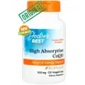 Doctor's Best, коэнзим Q10 с высокой степенью всасывания, с BioPerine, 100 мг, 120 вегетарианских капсул