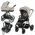 Детская коляска 3в1 Espiro Miloo, цвет White Pearl / 2025 (Молочный)