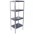 Стеллаж кухонный центр оборудования СКК-600/400/1600 ОЦ полки нержав, каркас оцинк.