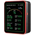 WiFi 15-в-1 Портативный тестер AQI PM0.3 PM1.0 PM2.5 PM10 TFT-дисплей Бытовой тестер CO CO2 TVOC HCHO APP Control Детектор CO2, Black