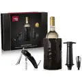 Набор аксессуаров для вина Vacu Vin Premium, 4 предмета, сталь, пластик, силикон, черный
