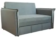 Диван-кровать StylChairs Кира, ширина 140 см, обивка велюр, цвет светло-серый