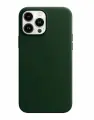 Чехол-накладка Leather Case MagSafe / Для iPhone 13 Pro Max / Sequoia Green / Цветная анимация