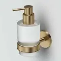 Дозатор для жидкого мыла AM.PM X-Joy стеклянный, диспенсер для мыла с настенным держателем, матовое золото